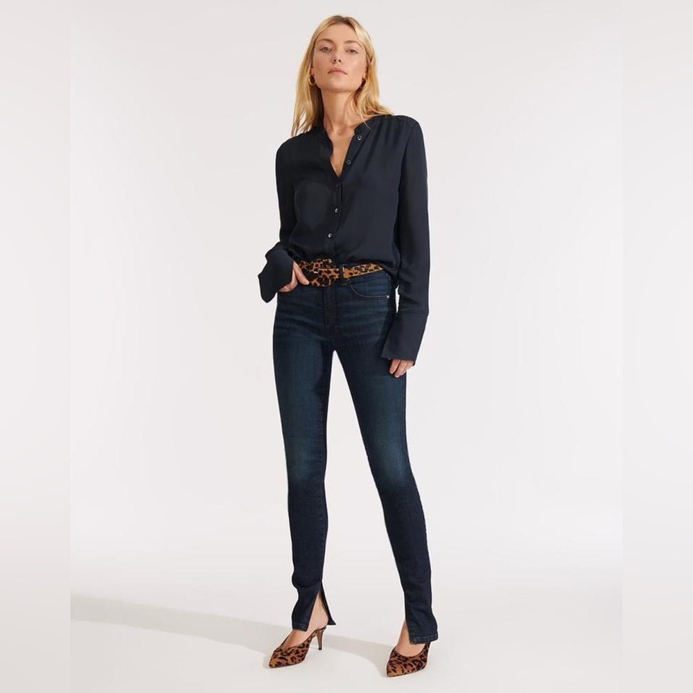 NEW Veronica Beard Kate High Rise Skinny Jeans w/Slit Size 32/14 NWOT Denim. G5
